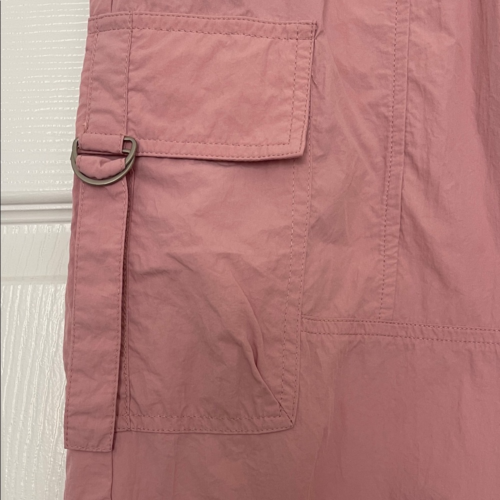 Dusty Pink Cropped Cargo Jogger Pants - Picture 4 of 11